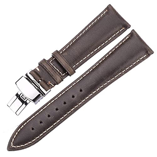NXNONEPD Leder echtes Leder -Uhrband -Frauen -Männer Bandgurt 18mm 20 mm 22 mm 24 mm mit Stahlschnalle von NXNONEPD