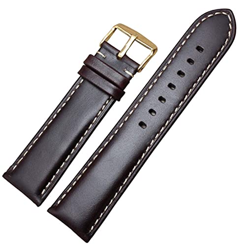 NXNONEPD Leder handgefertigtes echtes Leder -Uhren -Band -Gurt 18 19 20 21 22 24 mm schwarz dunkelbraune Handgelenk Armband Stahlstift Schnalle von NXNONEPD