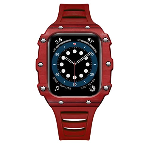 NXNONEPD Modification Kit -Gurt für Band 45 mm 44 mm 41 mm 41 mm Stahlband für die IWATCH -Serie 8 7 6 5 4 Se Keramik Carbonfasergehäuse von NXNONEPD