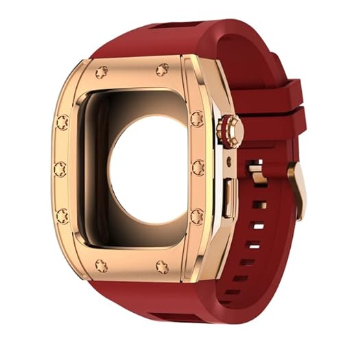 NXNONEPD Modification Kit Silikonriemen Correa für 44 mm 45 mm Metallschutzgehäuse Armband für Serie 8 7 6 5 4 Se von NXNONEPD