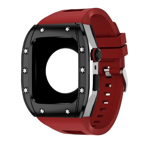 NXNONEPD Modification Kit Silikonriemen Correa für 44 mm 45 mm Metallschutzgehäuse Armband für Serie 8 7 6 5 4 Se von NXNONEPD