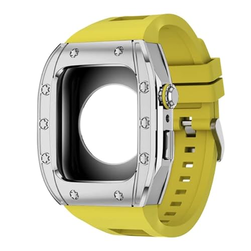 NXNONEPD Modification Kit Silikonriemen Correa für 44 mm 45 mm Metallschutzgehäuse Armband für Serie 8 7 6 5 4 Se von NXNONEPD