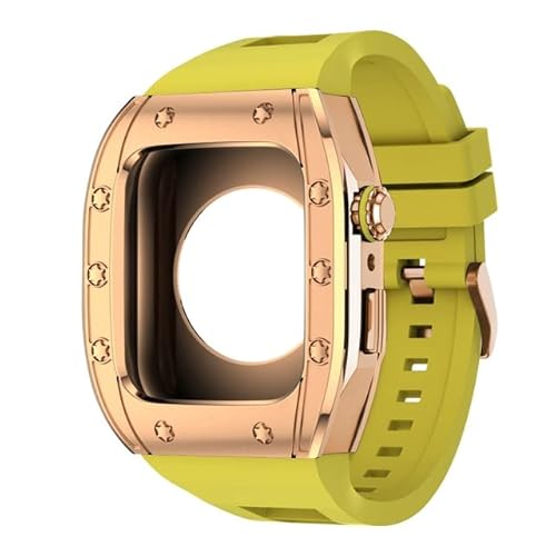NXNONEPD Modification Kit Silikonriemen Correa für 44 mm 45 mm Metallschutzgehäuse Armband für Serie 8 7 6 5 4 Se von NXNONEPD