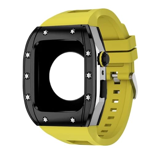 NXNONEPD Modification Kit Silikonriemen Correa für 44 mm 45 mm Metallschutzgehäuse Armband für Serie 8 7 6 5 4 Se von NXNONEPD