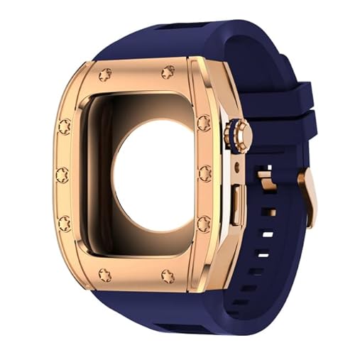 NXNONEPD Modification Kit Silikonriemen Correa für 44 mm 45 mm Metallschutzgehäuse Armband für Serie 8 7 6 5 4 Se von NXNONEPD