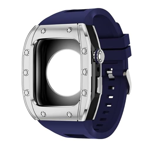 NXNONEPD Modification Kit Silikonriemen Correa für 44 mm 45 mm Metallschutzgehäuse Armband für Serie 8 7 6 5 4 Se von NXNONEPD