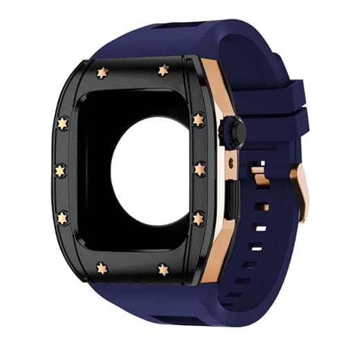 NXNONEPD Modification Kit Silikonriemen Correa für 44 mm 45 mm Metallschutzgehäuse Armband für Serie 8 7 6 5 4 Se von NXNONEPD