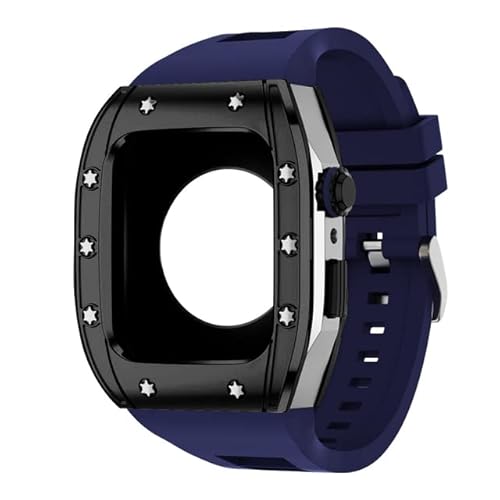 NXNONEPD Modification Kit Silikonriemen Correa für 44 mm 45 mm Metallschutzgehäuse Armband für Serie 8 7 6 5 4 Se von NXNONEPD