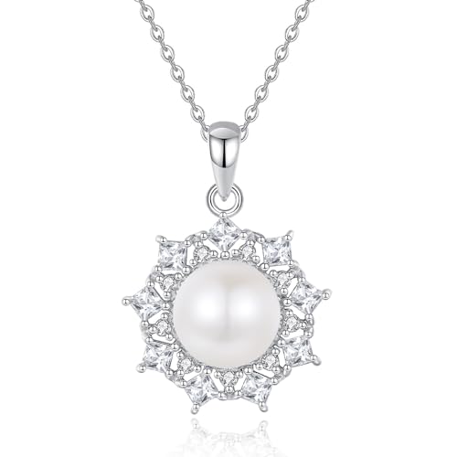 NXNONEPD Ondian Damen Anhänger Frauen Halsketten hundert mit Perlenanhänger Collarbone -Kette für Frauen Mädchen von NXNONEPD