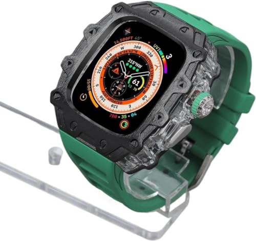 NXNONEPD RM Style Alloy Watch Case Watch Armband ， für Ultra 2 49mm, Männer Frauen Sportgummi -Uhr -Band und Hülle Kit ， für die Ersatzband der IWatch 8 -Serie -Ersatzband von NXNONEPD