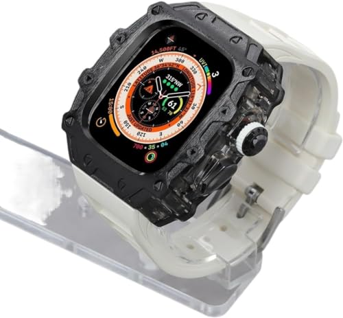 NXNONEPD RM Style Alloy Watch Case Watch Armband ， für Ultra 2 49mm, Männer Frauen Sportgummi -Uhr -Band und Hülle Kit ， für die Ersatzband der IWatch 8 -Serie -Ersatzband von NXNONEPD
