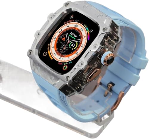 NXNONEPD RM Style Alloy Watch Case Watch Armband ， für Ultra 2 49mm, Männer Frauen Sportgummi -Uhr -Band und Hülle Kit ， für die Ersatzband der IWatch 8 -Serie -Ersatzband von NXNONEPD