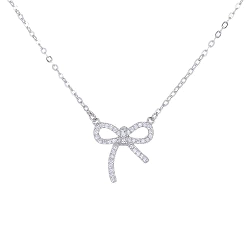 NXNONEPD Schmuckschmuck für Frauen für Frauen 925 Serling Silver Shining Zirkon Halskette Damen Hochzeits Geburtstagsfeier Geschenke von NXNONEPD