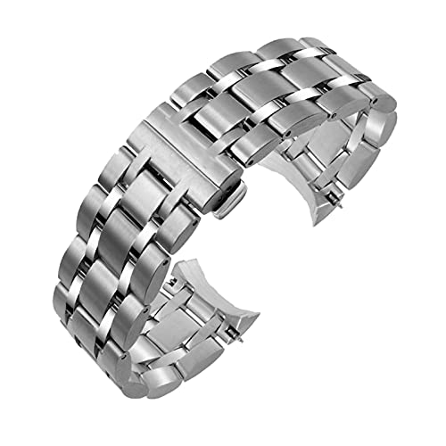 NXNONEPD Schnellfreisetzer Ersatzriemen, 22 mm 23,0 mm 24 mm Edelstahl Metall-Metall-Männerbi-faltes Entfaltungsgurt von NXNONEPD