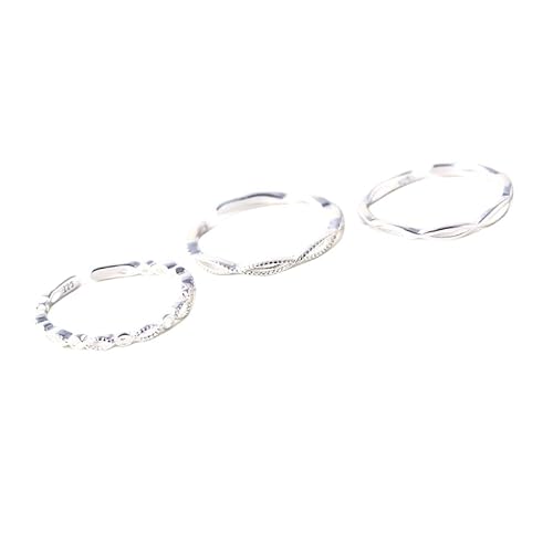 NXNONEPD Silberringe für Frauen 925 Set Verstellbar, 3 -teilige Hollowed Open Thumb Band Finger Circlet Schmuckgeschenk für ihre Freundin Frau Mutter Geburtstagsfestival NXNONEPD Silberringe für Frauen 925 Set Verstellbar, 3 -teilige Hollowed Open Thumb Band Finger Circlet Schmuckgeschenk für ihre Freundin Frau Mutter Geburtstagsfestival von NXNONEPD