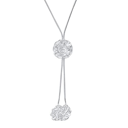 NXNONEPD Sterling Silber Silber 17 Zoll Schlangenkette 3 Rosen Anhänger Halskette für Frauen Hochzeit Schmuck Geschenk NXNONEPD Sterling Silber Silber 17 Zoll Schlangenkette 3 Rosen Anhänger Halskette für Frauen Hochzeit Schmuck Geschenk von NXNONEPD