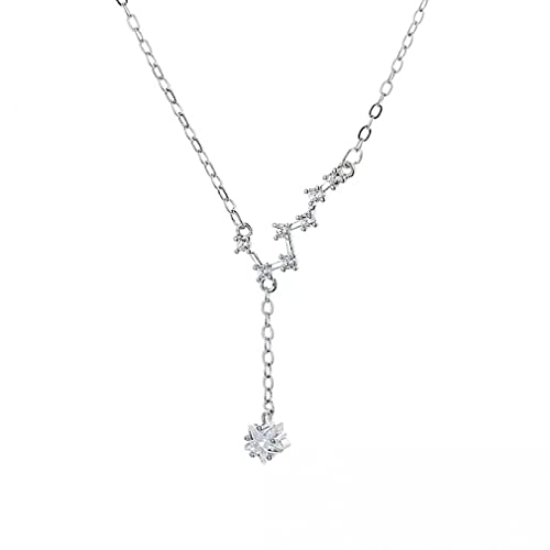 NXNONEPD Sterling Silber Silber Halsketten für Zirkonanhänger Quastenstern zartes Schlüsselbeinketten Schmuck Schmuck von NXNONEPD