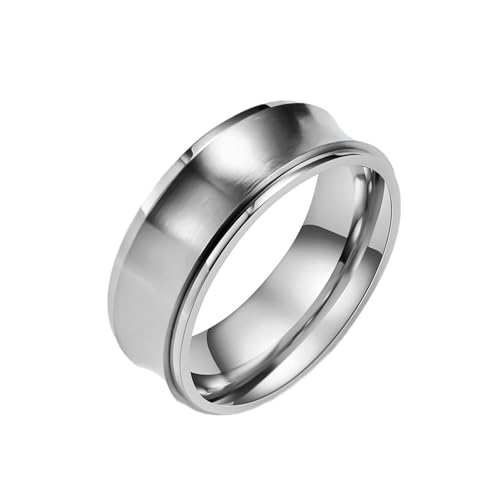 NXNONEPD Titanium Ehering, Ehering Männer Spinner Ring Einfache konkav breite 8 -mm -Band Ring Schmuck Trendy Cool cool von NXNONEPD