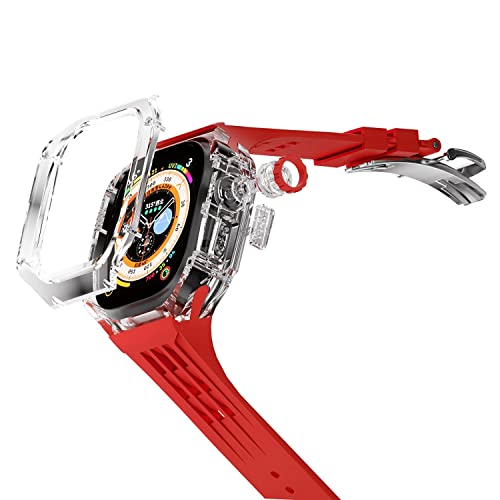 NXNONEPD Transparentem Mod Kit Hülle für 49 mm Fluororubber Uhrenband für die IWatch -Serie Ultra 8 Silicon Watch Armband NXNONEPD Transparentem Mod Kit Hülle für 49 mm Fluororubber Uhrenband für die IWatch -Serie Ultra 8 Silicon Watch Armband von NXNONEPD