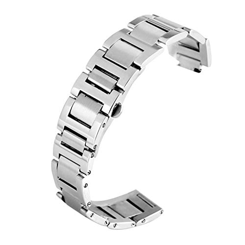 NXNONEPD Uhrengurt 9mm 11 mm 12 mm silberne Edelstahl -Stahl -Gurt -Knopftyp Hidden Claspe Ersatz Uhr Uhr Uhr Armband Armband von NXNONEPD