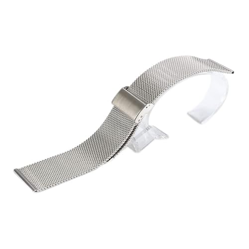 NXNONEPD Uhrengurt universelle Einzelschnalle mit 16 mm 18 mm 20 mm 22 mm silbernen Edelstahl -Stahlgurt -Ersatzarmband Armband von NXNONEPD