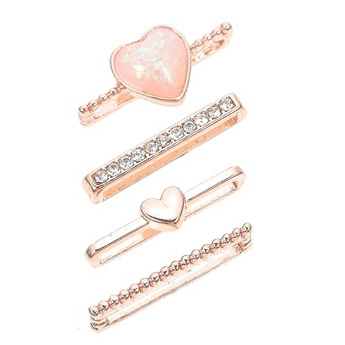 NXNONEPD Unique Watchband Accessoire 4PCS Dekorative Ringe für Uhrenband Edelstahl Gold von NXNONEPD