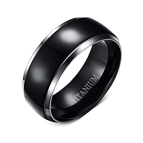 NXNONEPD Versprechen Ringe für ihn ihr 8 -mm -einfaches Band polierter personalisierter Edelstahlgravier Ehering NXNONEPD Versprechen Ringe für ihn ihr 8 -mm -einfaches Band polierter personalisierter Edelstahlgravier Ehering von NXNONEPD