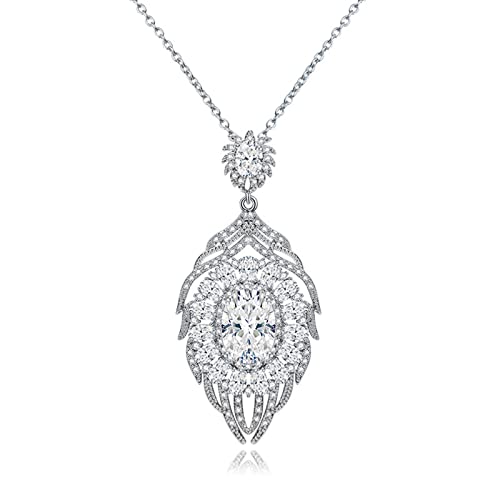 NXNONEPD Vintage Halskette, Anhänger Halskette Vintage Längliche Kabel Kubikzirkonia Oval Kubikzirkonia Valentinstag Halskette 450 mm NXNONEPD Vintage Halskette, Anhänger Halskette Vintage Längliche Kabel Kubikzirkonia Oval Kubikzirkonia Valentinstag Halskette 450 mm von NXNONEPD