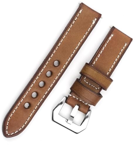 NXNONEPD Vintage Handmade Watchband Leather Watch Straps For Male Replacement Wistband Band von NXNONEPD