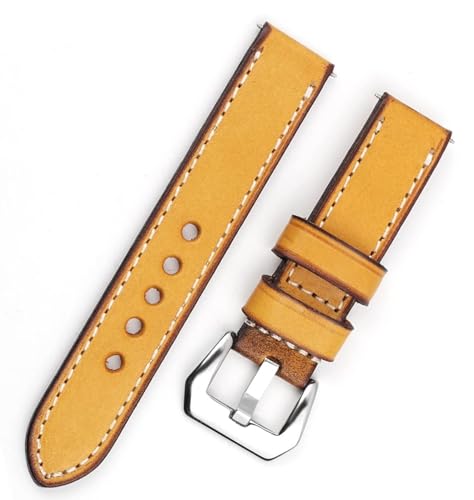 NXNONEPD Vintage Handmade Watchband Leather Watch Straps For Male Replacement Wistband Band von NXNONEPD