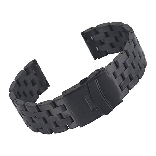 NXNONEPD Voller Edelstahl 20 mm 22 mm Silber Uhrenband -Uhren -Armband -Faltungsverschluss mit Sicherheitsarmband von NXNONEPD