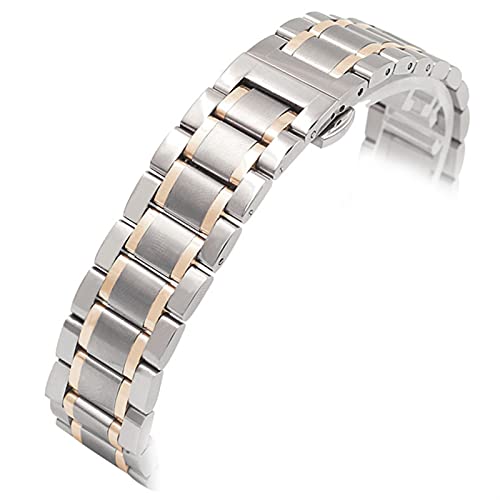NXNONEPD Watch Gurt Business Watch Band 14mm 18 mm 20 mm 22 mm 24 mm Edelstahl Metall Black Roségold Silber von NXNONEPD