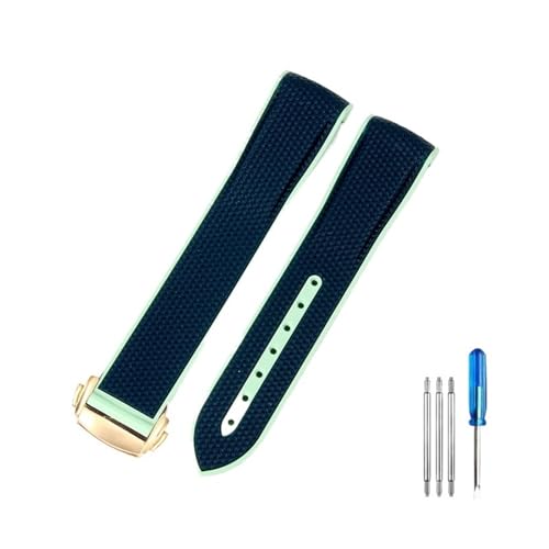NXNONEPD Watch -Gurt für Omega Planet Gelenkname Serie 20mm Matching Color Silicon Watch Band Bogen Schnittstelle wasserdichte Ersatzbänder () von NXNONEPD