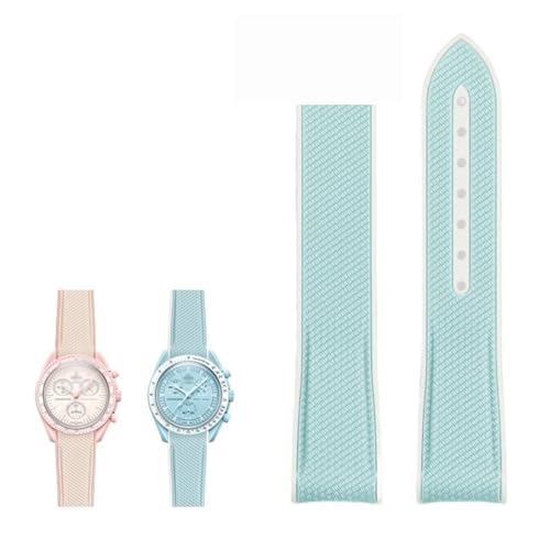 NXNONEPD Watch -Gurt für Omega Planet Gelenkname Serie 20mm Matching Color Silicon Watch Band Bogen Schnittstelle wasserdichte Ersatzbänder () von NXNONEPD