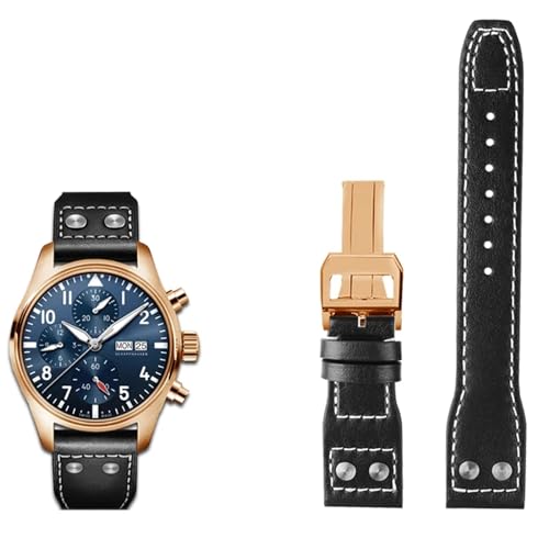 NXNONEPD Wbdwwtd bholsa 21mm 22mm echtes Leder -Uhren Band für große Pilotflammenwerfer Little Prince Mark Gurt Willow Nagelarmband von NXNONEPD