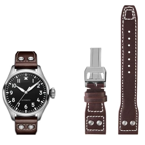 NXNONEPD Wbdwwtd bholsa 21mm 22mm echtes Leder -Uhren Band für große Pilotflammenwerfer Little Prince Mark Gurt Willow Nagelarmband von NXNONEPD