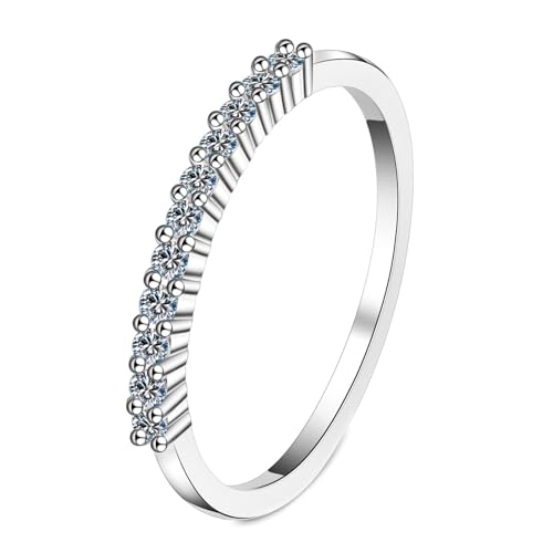 NXNONEPD Womens Ehering Bands White 18k, Verlobungsring Heiratsring winziger Ring mit Labor -Züchtung von Diamanten 0.22ct Ringen von NXNONEPD