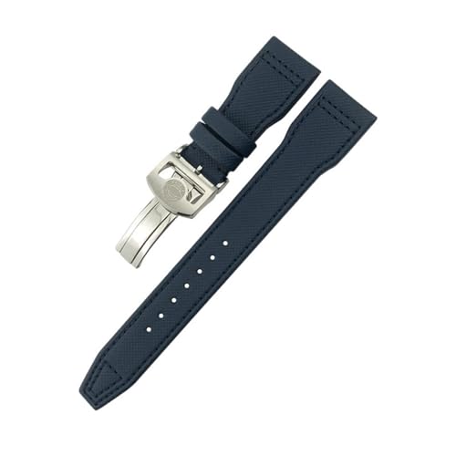 NXNONEPD Ysjngf 20mm 21 mm 22 mm 22 mm hohe Dichte Nylon Kalbskalte Watchbänder für IW5009 IW3880 Leder Uhrengurt Schwarzes Armband Pinorieren von NXNONEPD