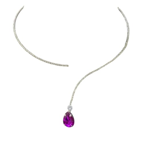NXNONEPD necklace For Trendy 2025 Novelly Rhinestone Water Drop Pendant Open Collar Torques Wedding Jewelry Women Crystal Adjustable Round Choker Accessories Creative Gift, von NXNONEPD