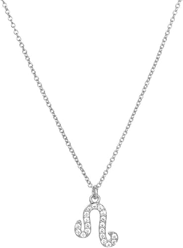 NXNONEPD necklace Silver Chains For Women,Zodiac Signs Elegant Ladies Ancient Symbols Zirconia Choker Horoscope Pendant Jewelry Girls Birthday Present von NXNONEPD
