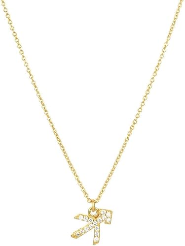 NXNONEPD necklace Sterling Silver Chain,Zodiac Signs Elegant Ladies Ancient Symbols Zirconia Choker Horoscope Symbol Pendant Jewelry For Girls Birthday Present von NXNONEPD