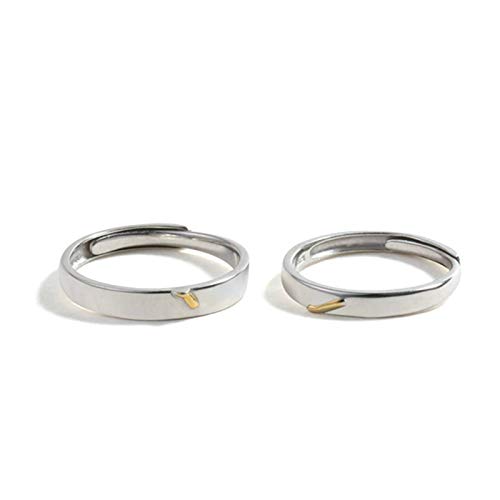 Sterling Silber Silber Verstellbare Ringe Silber Uhr Puzzle Ehering für ihn und sie von NXNONEPD