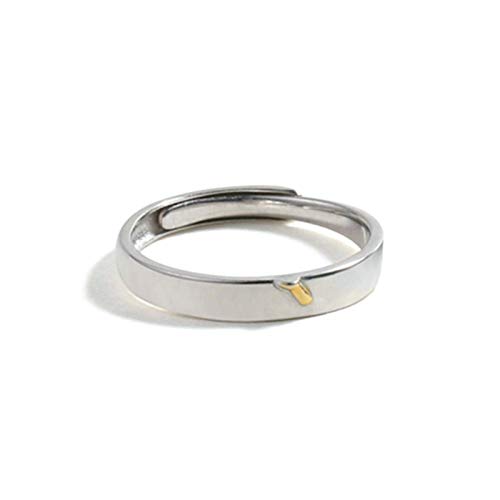 Sterling Silber Silber Verstellbare Ringe Silber Uhr Puzzle Ehering für ihn und sie von NXNONEPD