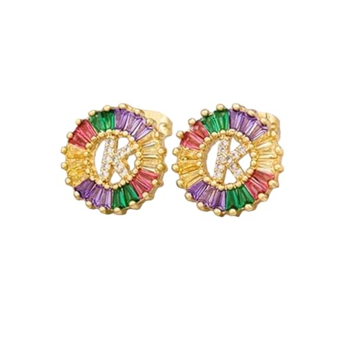 jewelry New 2025 For Arrival 26 Initial Letters Earrings Fine Gift For Women Alphabet Rainbow Stud Earrings With For You Jewelry Fashion Accessories eative Gift, Free s von NXNONEPD