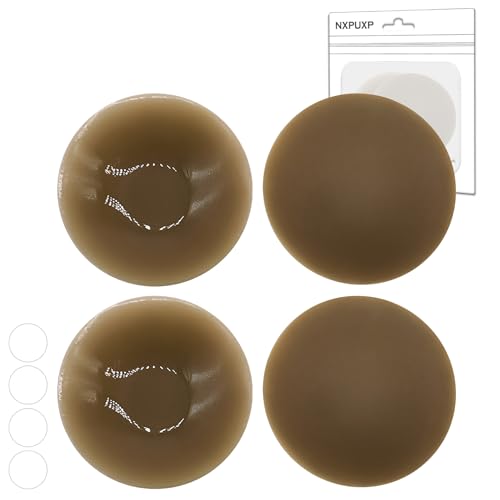 NXPUXP 2 Paar Women's Nipple Cover,Nipple Pads,Nippelpads Waschbar & Wiederverwendbar,Self-Adhesive Nipple Protection,Round Diameter 8 cm(A4) von NXPUXP