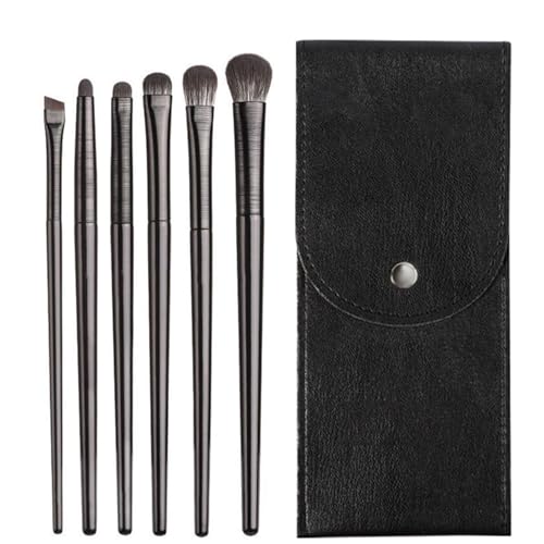 NXPUXP 6pcs Make Up Pinsel Set,Lidschatten Make-Up Pinsel Set,Pinselset Augen,Lidschatten Pinselset Makeup Werkzeuge,Professionelles Foundation Make up Pinsel Set(Schwarz) von NXPUXP