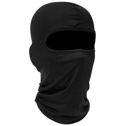NXPUXP Balaclava Gesichtshaube,Sturmhauben,Motorrad Radfahren Ski Sturmhaube,Sturmhaube elastischer UV-Schutz,Unisex Männer Frauen Kinder(Schwarz) von NXPUXP