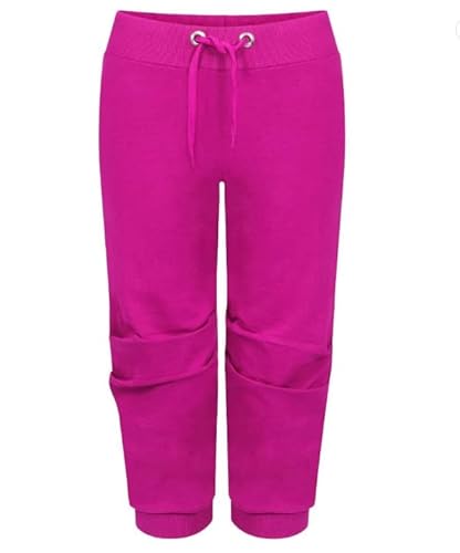 NY Deluxe Edition Damen Übergrößen Jogginghose Jog Pant 3/4 Capri Hose Shorts EU 36-52, Fuchsia, 42 von NY Deluxe Edition