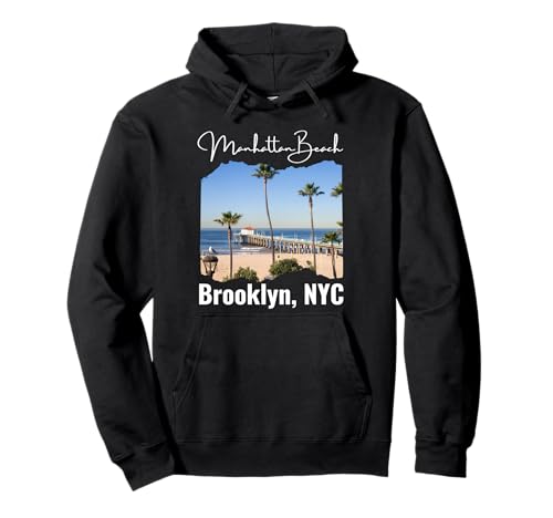 Manhattan Beach Brooklyn New York City Souvenir Damen Herren Pullover Hoodie von NYC Beach Designs New York Pride Born in NYC Kids