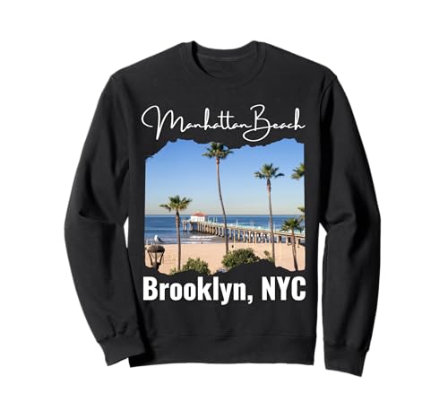 Manhattan Beach Brooklyn New York City Souvenir Damen Herren Sweatshirt von NYC Beach Designs New York Pride Born in NYC Kids